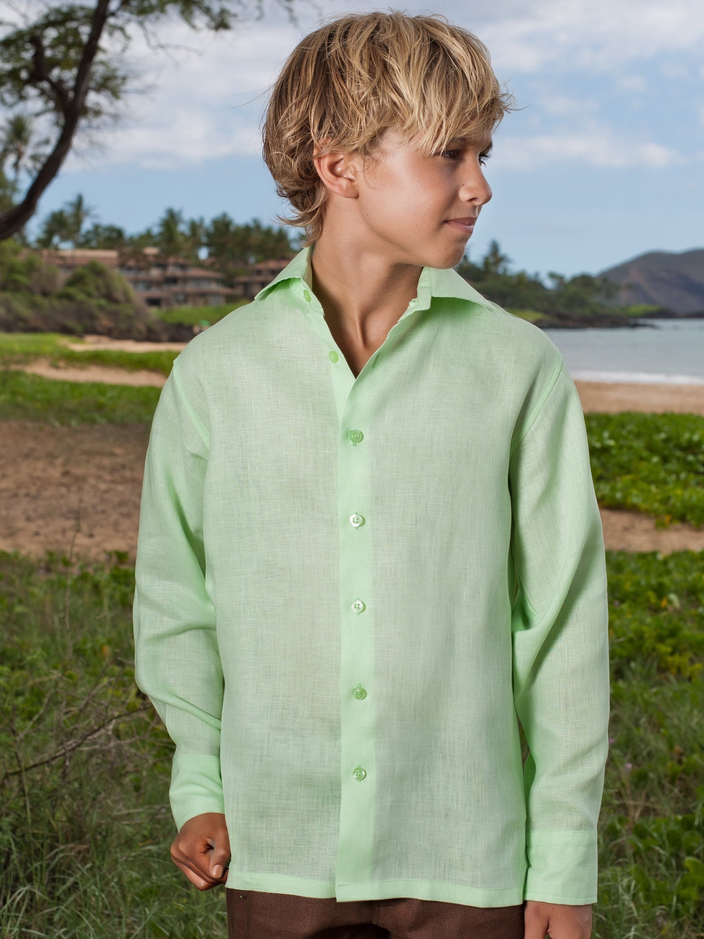 Boy's Linen Amalfi Shirt (LS)