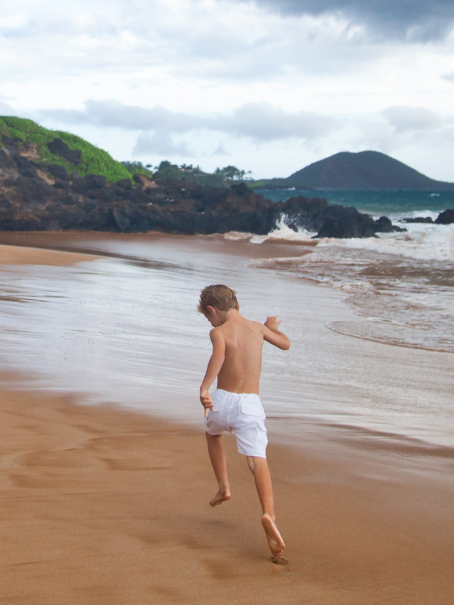 Boys Linen Cabo Shorts Ringbearer Cargo Shorts White Beach Wedding Running
