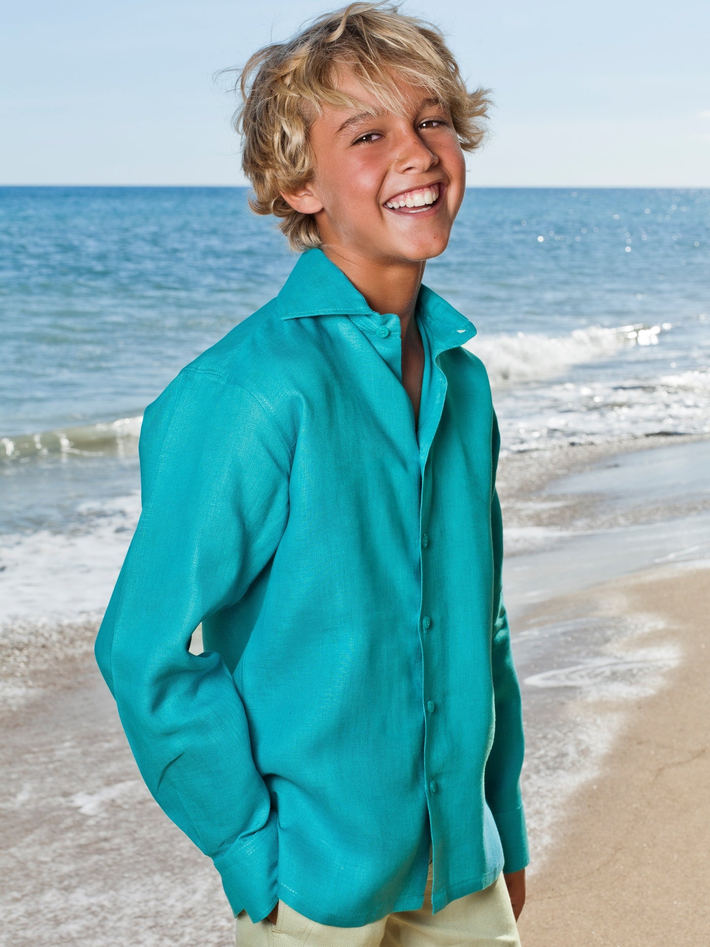 Boy's Linen Amalfi Shirt (LS)