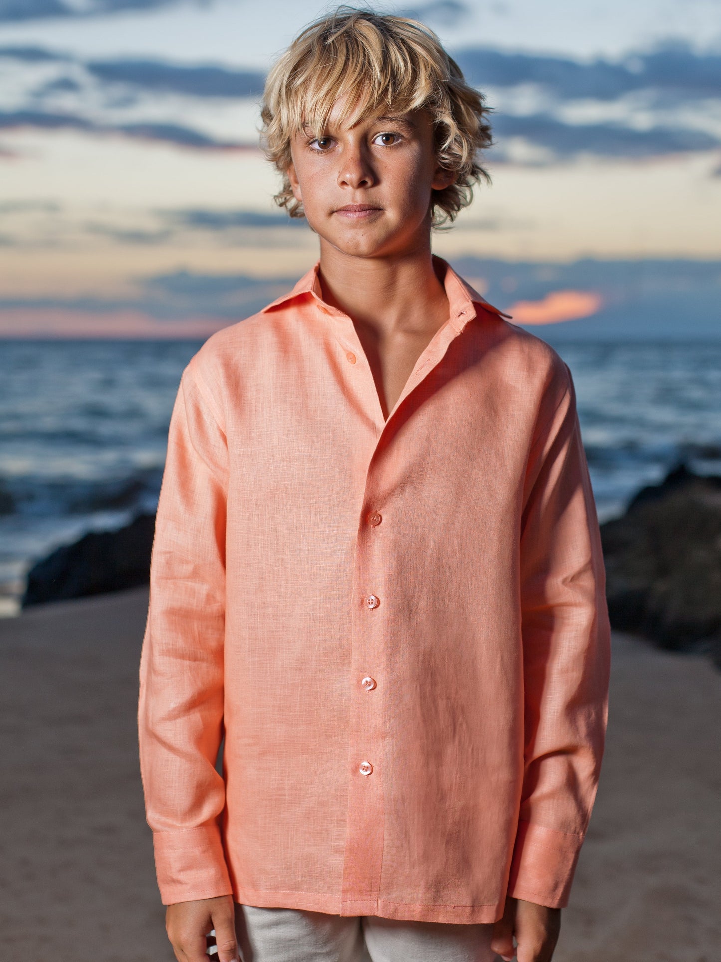 Boy's Linen Amalfi Shirt (LS)