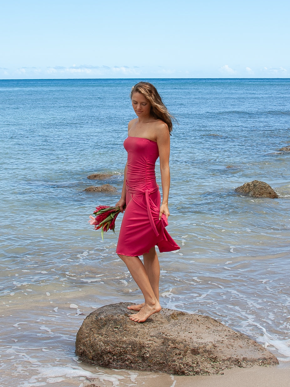 Custom Bridesmaid Angel Strapless Slip Dress Rayon Jersey Back