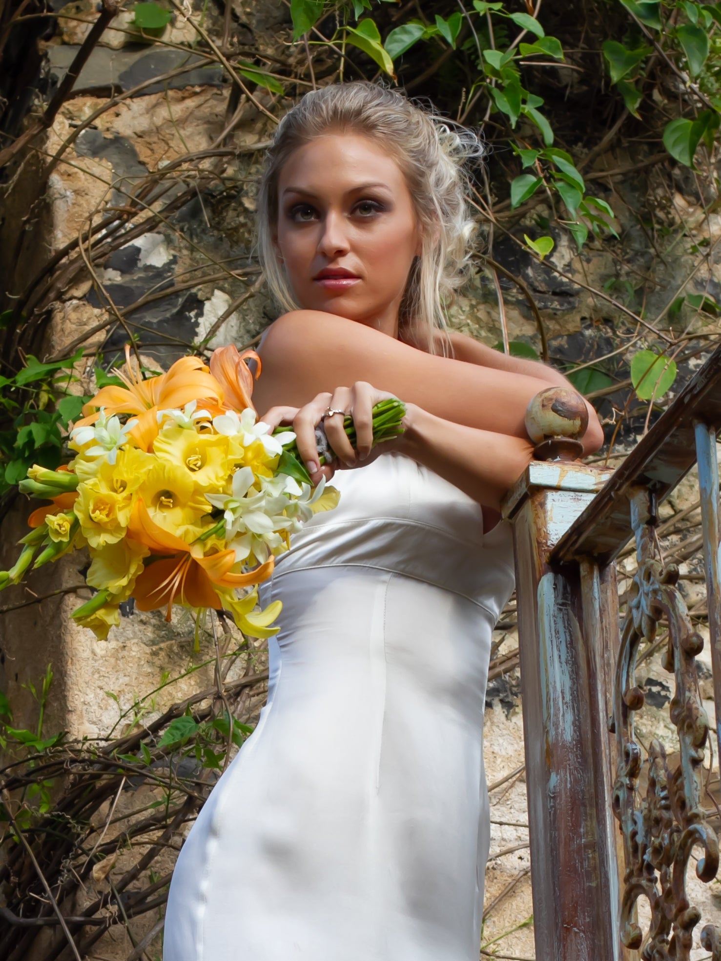 Custom Silk Shelly Dress Bridal Gown Lace Up Sleeveless Close