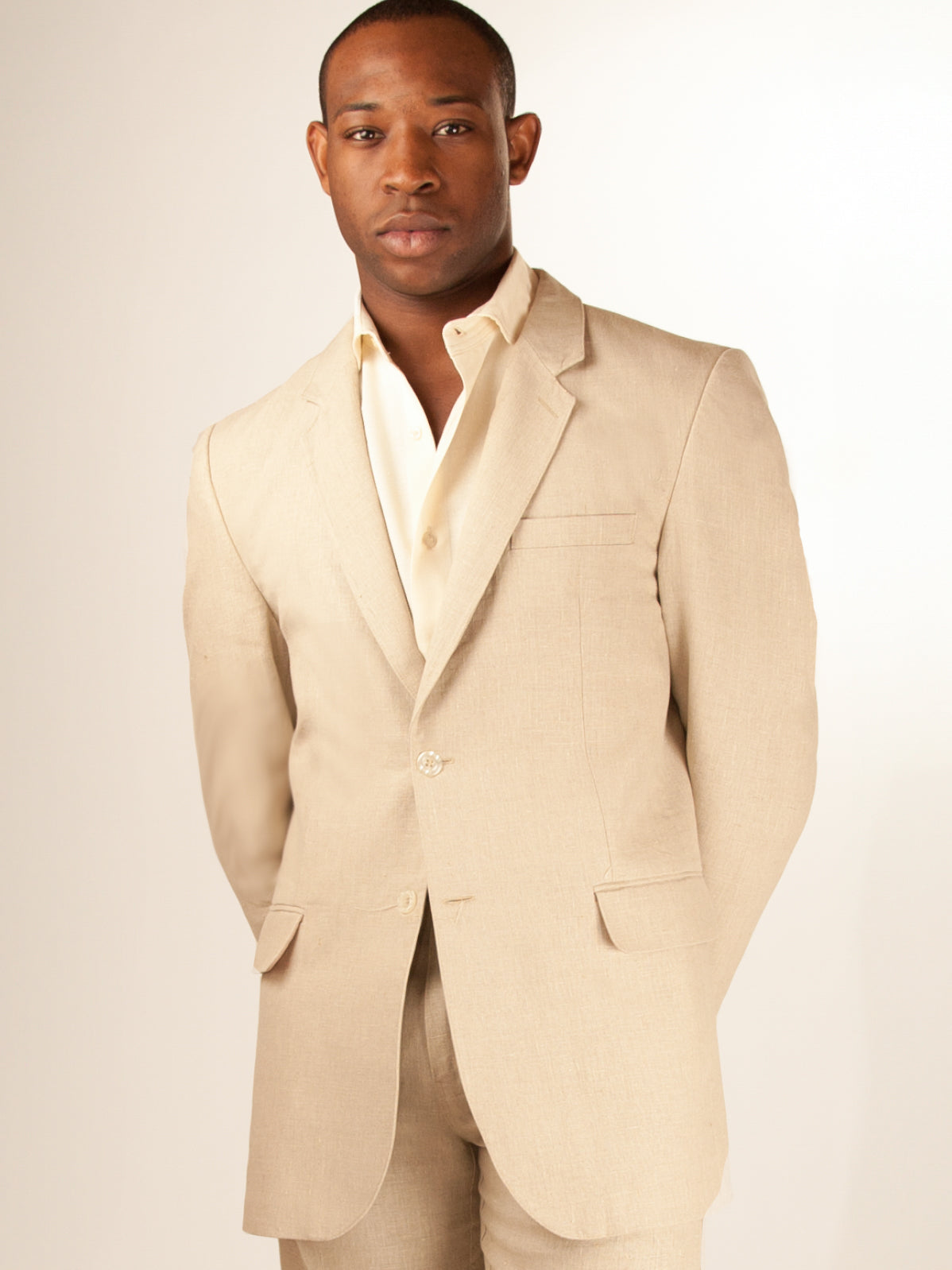 Mens Linen Amalfi Jacket Tan Khaki Beach Wedding