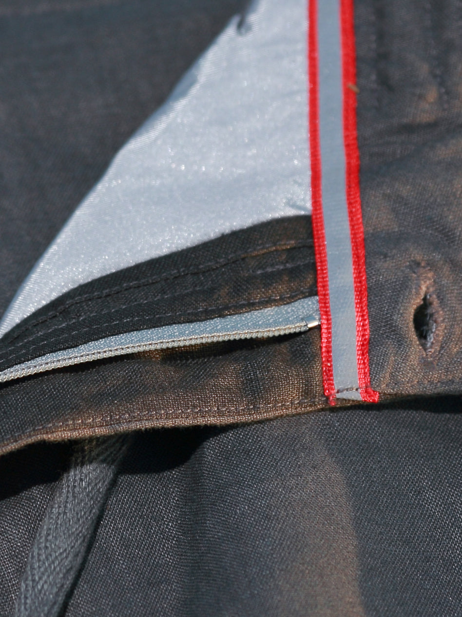 Mens Linen Cozumel Pant Gray Beach Wedding Close