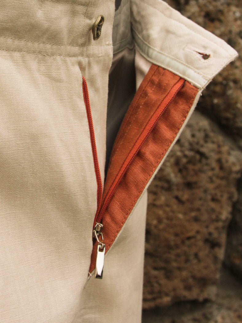 Mens Linen Cozumel Pant Tan Khaki Beach Wedding Fly